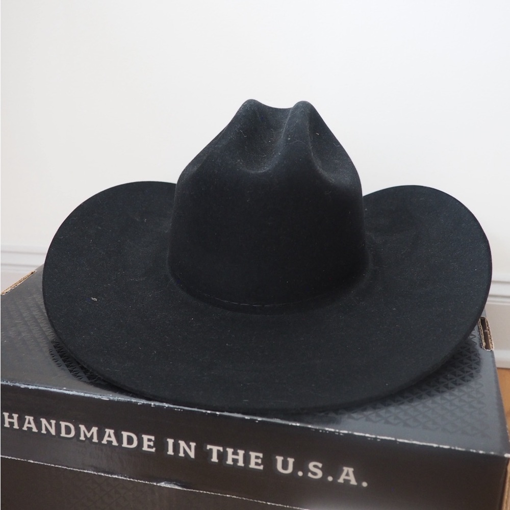 Worn Once, Kemo Sabe Stetson 20x Gus in Black, size 7 1/8